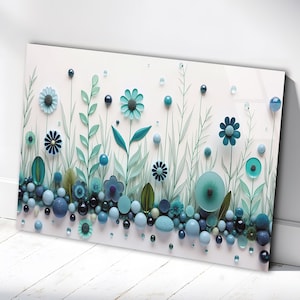 Modern glass wal art, Glass Summer flowers, Contemporary art, Glass panel, Tempered glass, office wall art, glass flowers, glass wall decor