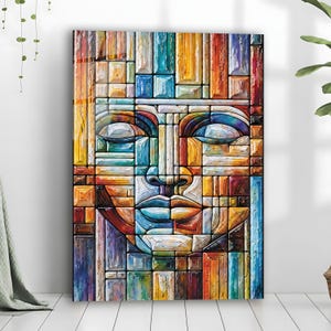 Pablo Picasso Inspired Wall Art, Tempered Glass Wall Art, Glass Printing, Large Glass Wall Art, Wall Hangings,Wall Art, Modern Stained Glass