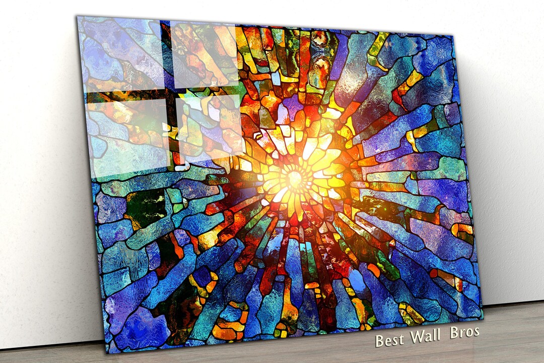 Stained Glass, Tempered Glass Printing Wall Art , Modern Wall Art