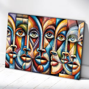 Pablo Picasso Inspired Wall Art, Tempered Glass Wall Art, Glass Printing, Large Glass Wall Art, Wall Hangings,Wall Art, Modern Stained Glass