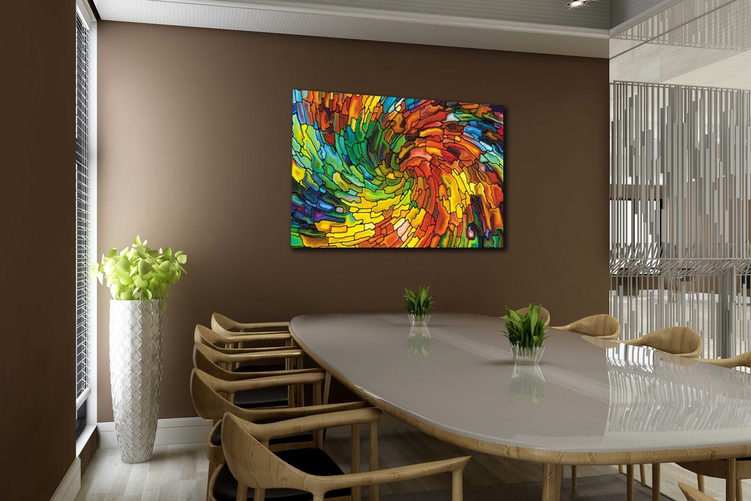 Stained Glass, Tempered Glass Printing Wall Art , Modern Wall Art