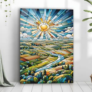 Waterfall Wall Art, Tempered Glass Wall Art, Glass Printing, Large Glass Wall Art, Modern Glass Art, Wall Hangings, Landscape Wall Art