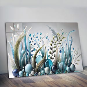 Modern glass wal art, Glass Summer flowers, Contemporary art, Glass panel, Tempered glass, office wall art, glass flowers, glass wall decor