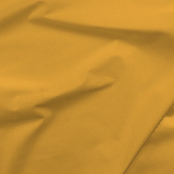 Plain ochre yellow , mustard yellow 100% cotton fabric  , wide roll 160cm wide ** UK SELLER **