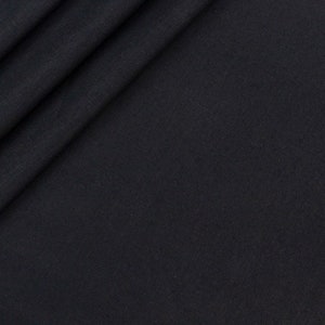 Plain black 100% cotton fabric , wide roll 160cm wide