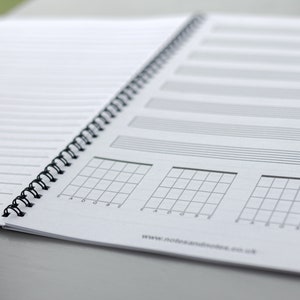 Guitar Tablature Notebook with Tab Paper and Lined Sheets with Chord boxes - Great for learning guitar! A4 (8.3 x 11.7 inches)