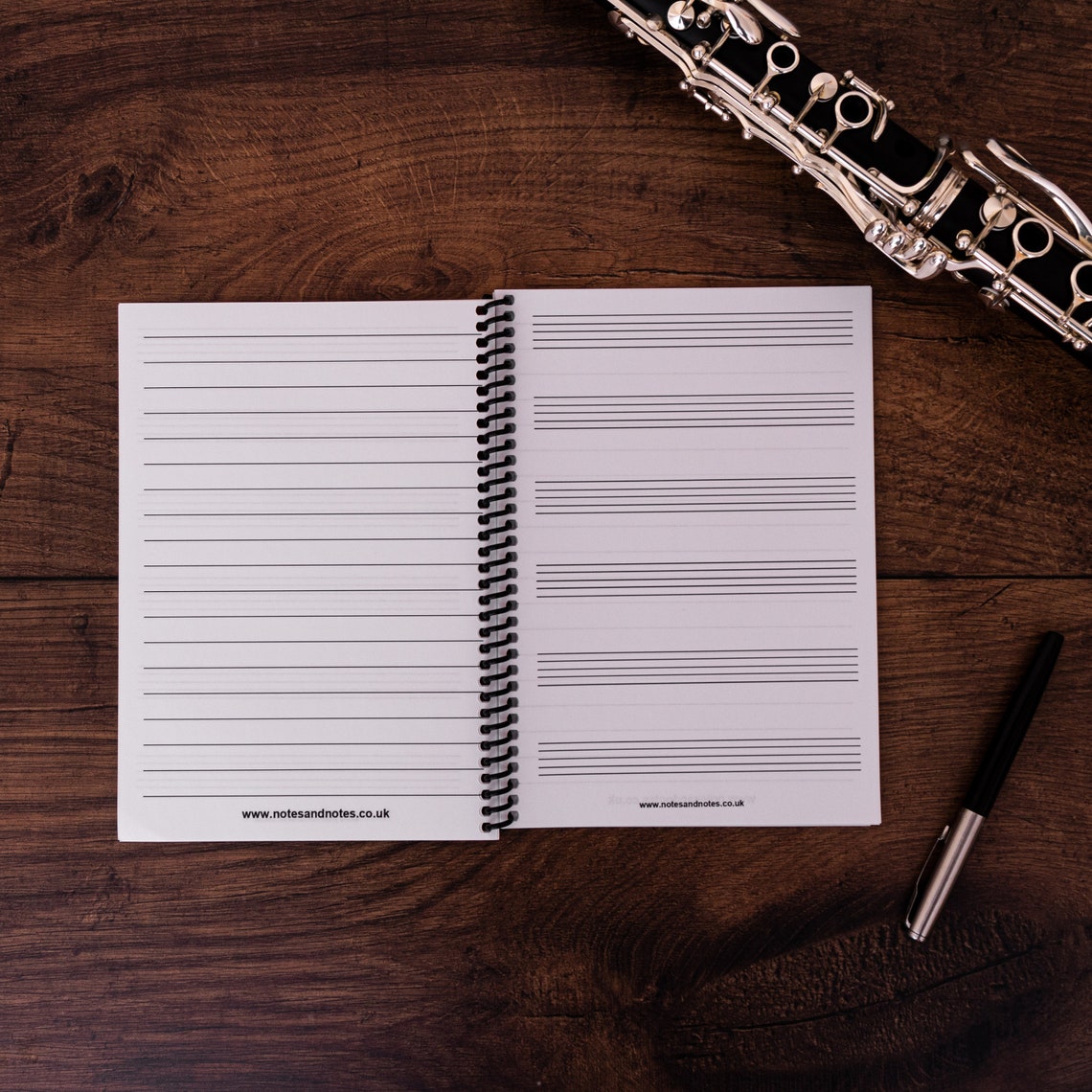 Music Notebook Manuscript Paper and Space for Notes For Etsy