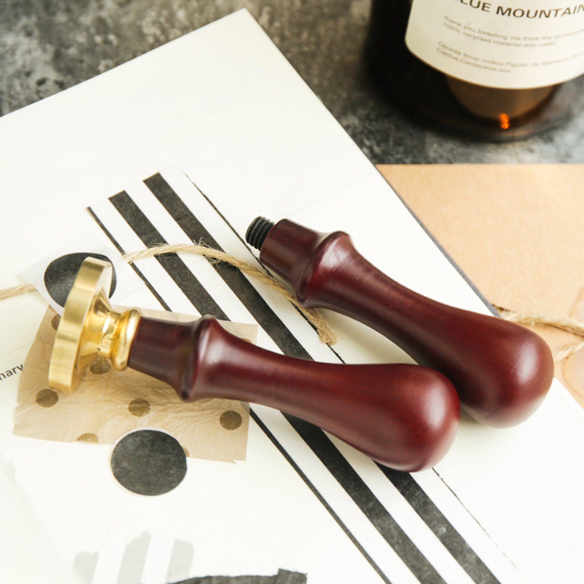 Vintage Stamp Handle Wood Stamp HandleStationery Seal Etsy