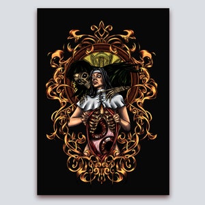 Poster &quot;Nun&quot; DIN A3 / A2 art print print poster print painting decoration wall decoration unique picture decoration art Mina Olen Art