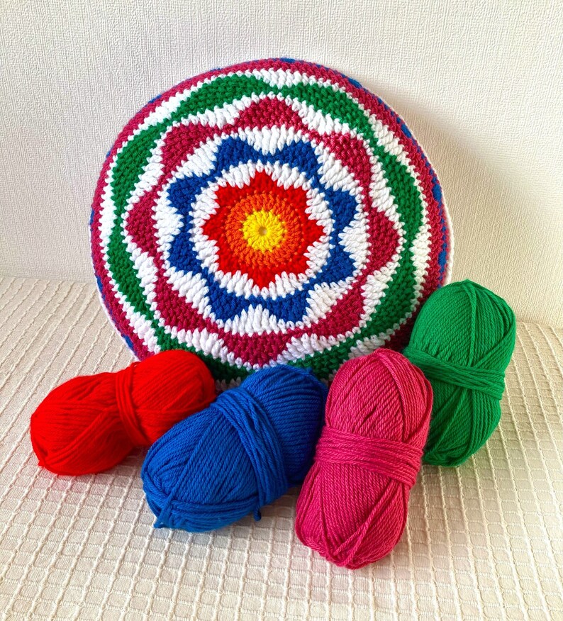 Round Cushion Crochet Pattern/crochet Pillow Pattern/pdf File With Step