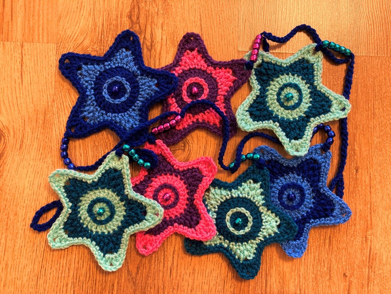 Star Garland Crochet Pattern/step by Step PDF Photo Etsy UK