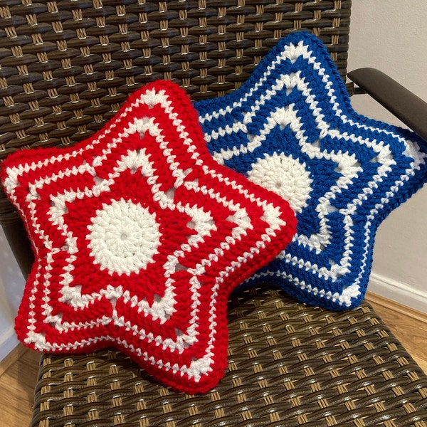 Star Pillow Crochet Pattern/Crochet Cushion Pattern For Home Décor/PDF File With Step By Step Photo Tutorial/Star Crochet Pillow Pattern