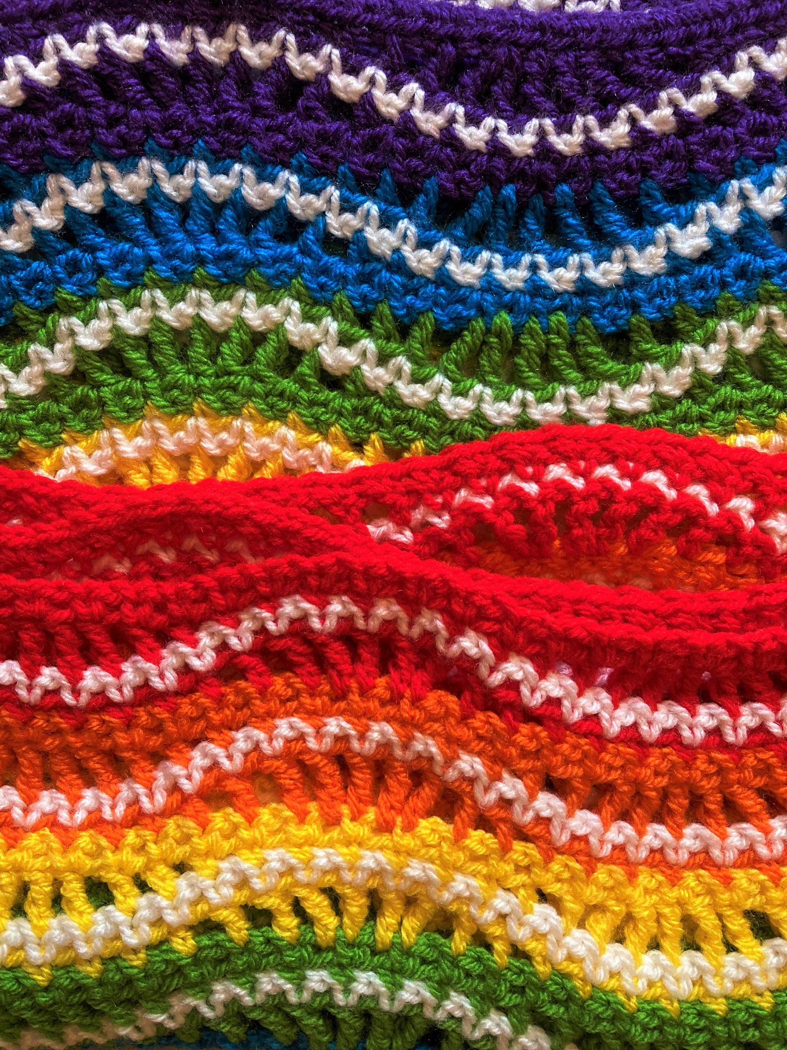 Rainbow Ripple Blanket Crochet Pattern/rainbow Afghan Crochet Etsy UK