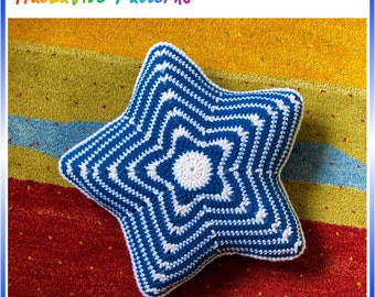 Large Star Pillow Crochet Pattern/Crochet Cushion Pattern For Home Décor/PDF File With Step By Step Photo Tutorial/Star Crochet Pillow