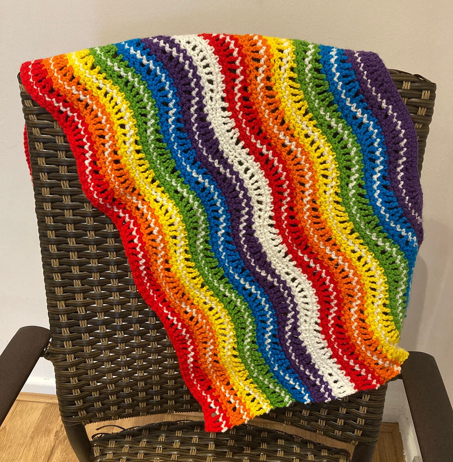 Rainbow Ripple Blanket Crochet Pattern/rainbow Afghan Crochet Etsy UK