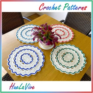 Oval Placemat Crochet Pattern//Crochet Doily Pattern//Crochet Placemat//Crochet Table Mat Pattern//PDF Pattern Step By Step Photo Tutorial