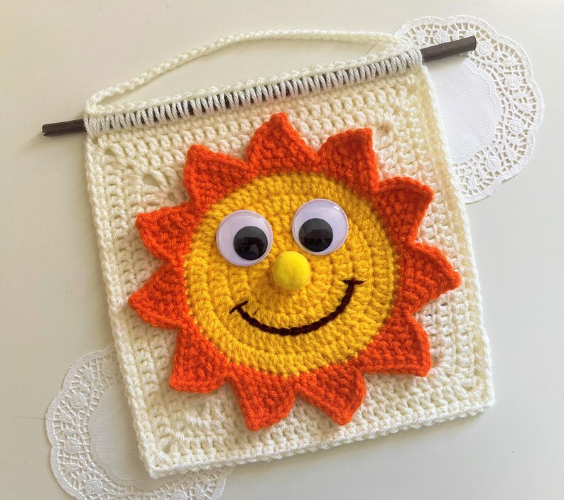 Sun Wall Hanging Crochet Pattern/crochet Nursery Wall Etsy