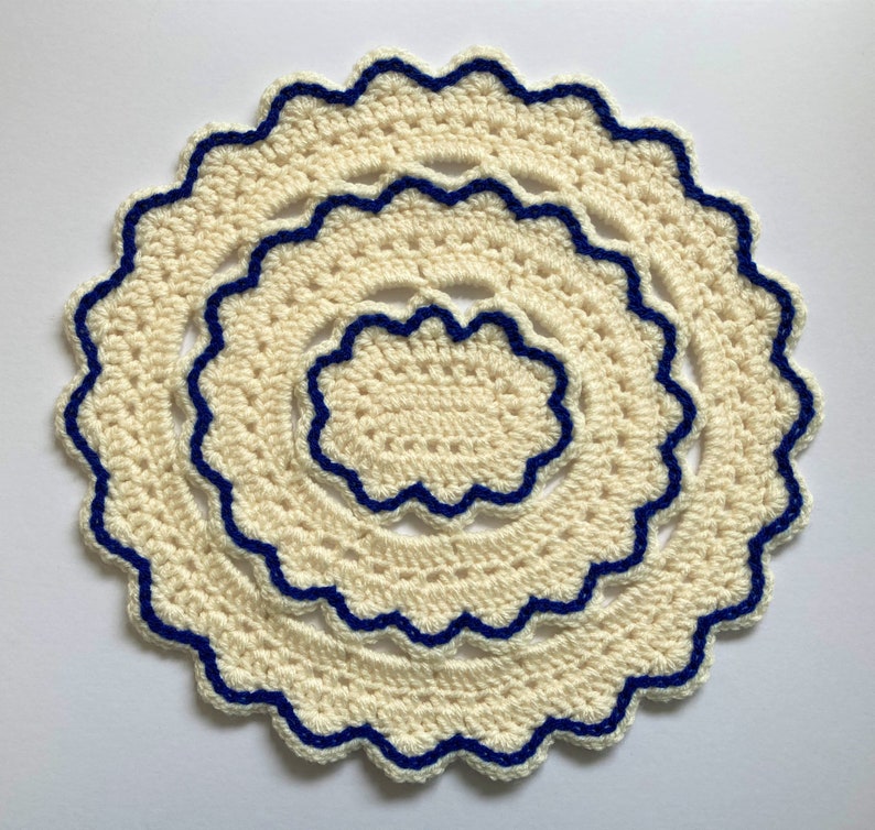 Oval Placemat Crochet Pattern/pdf Pattern With Step by Step Photo