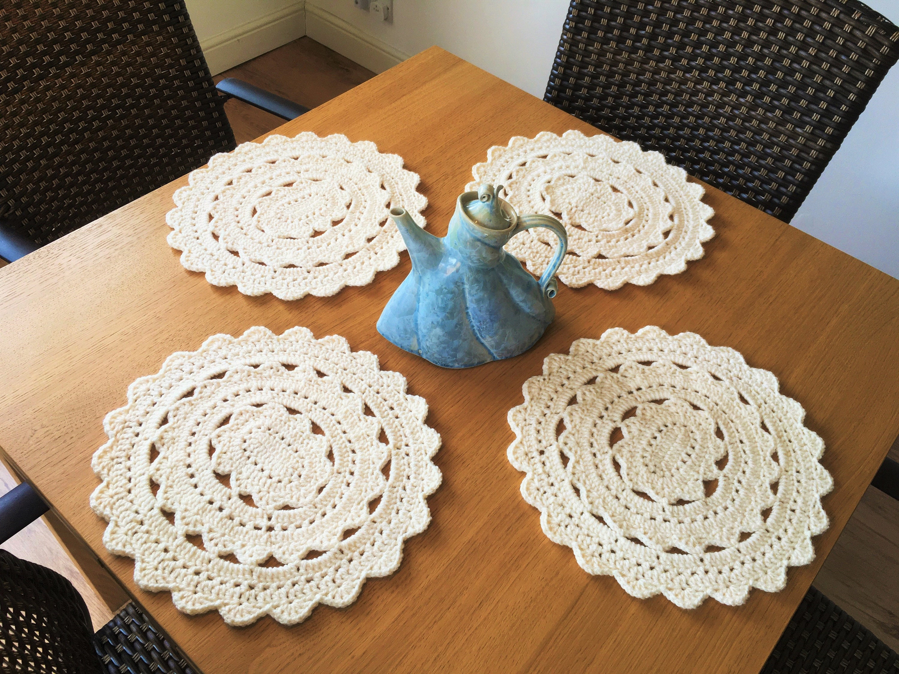 Oval Placemat Crochet Pattern/pdf Pattern With Step by Step Photo