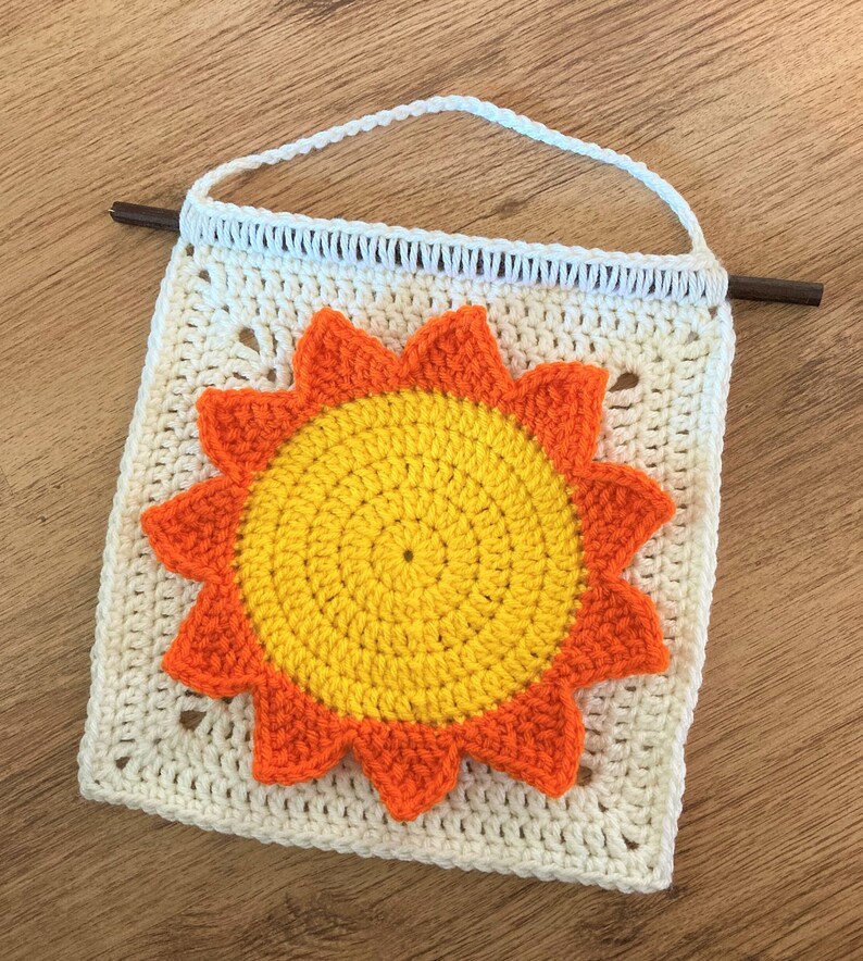 Sun Wall Hanging Crochet Pattern/crochet Nursery Wall Etsy