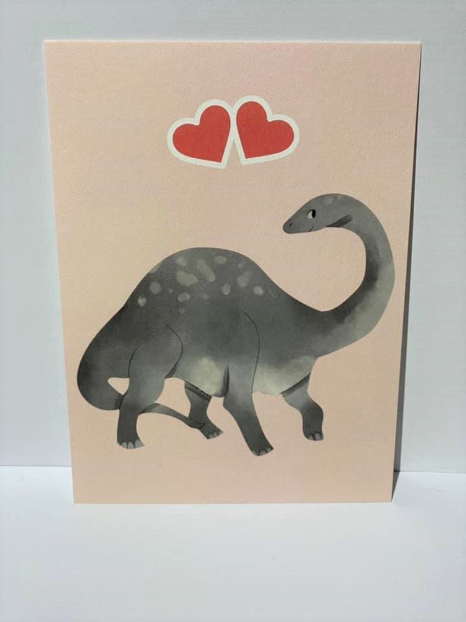 A6 Dinosaur Print Cute Sauropod Palaeontology Valentines Day - Etsy