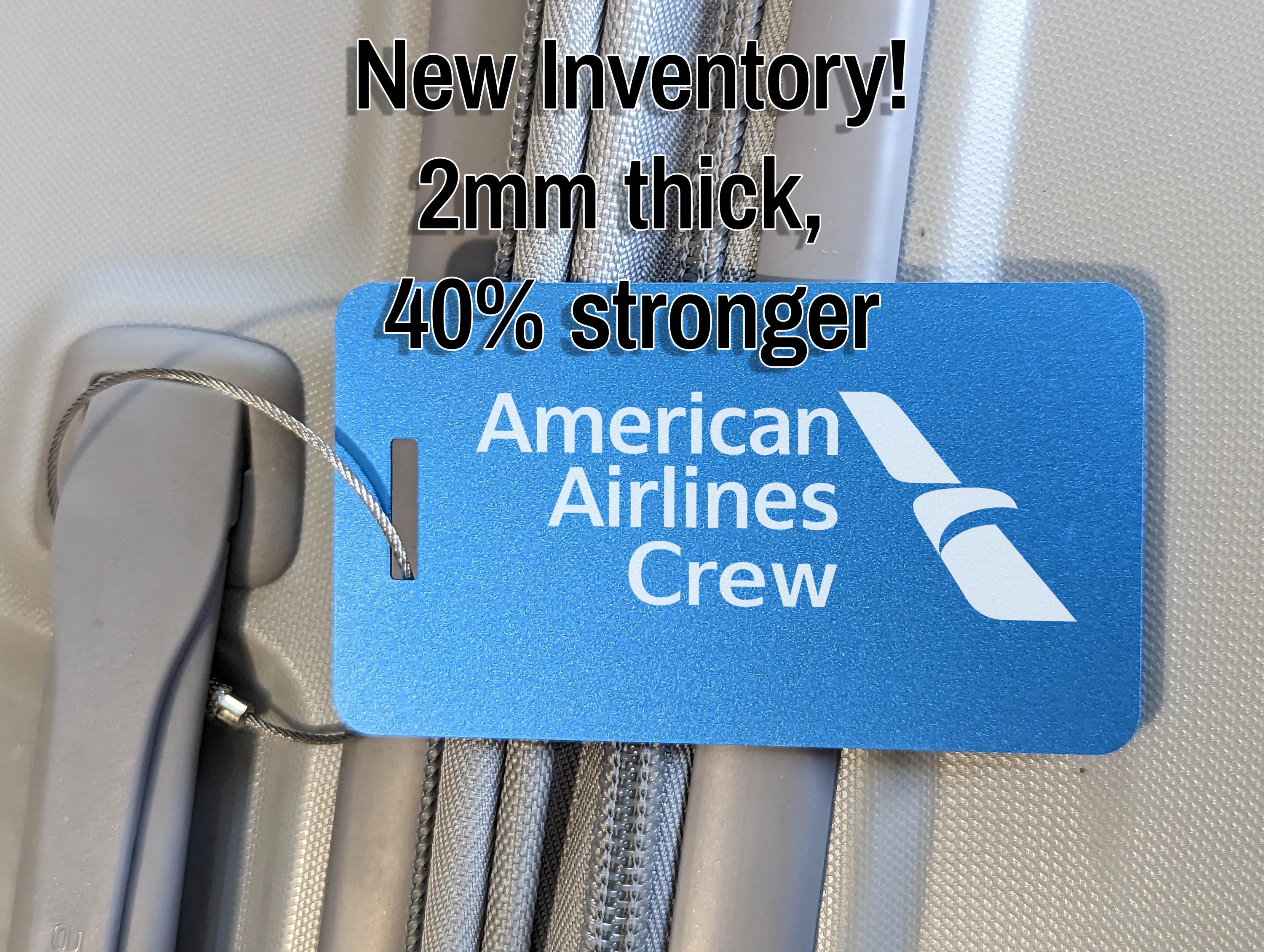 American Airlines Crew Luggage Tag: Aluminum Flight Bag ID - Etsy