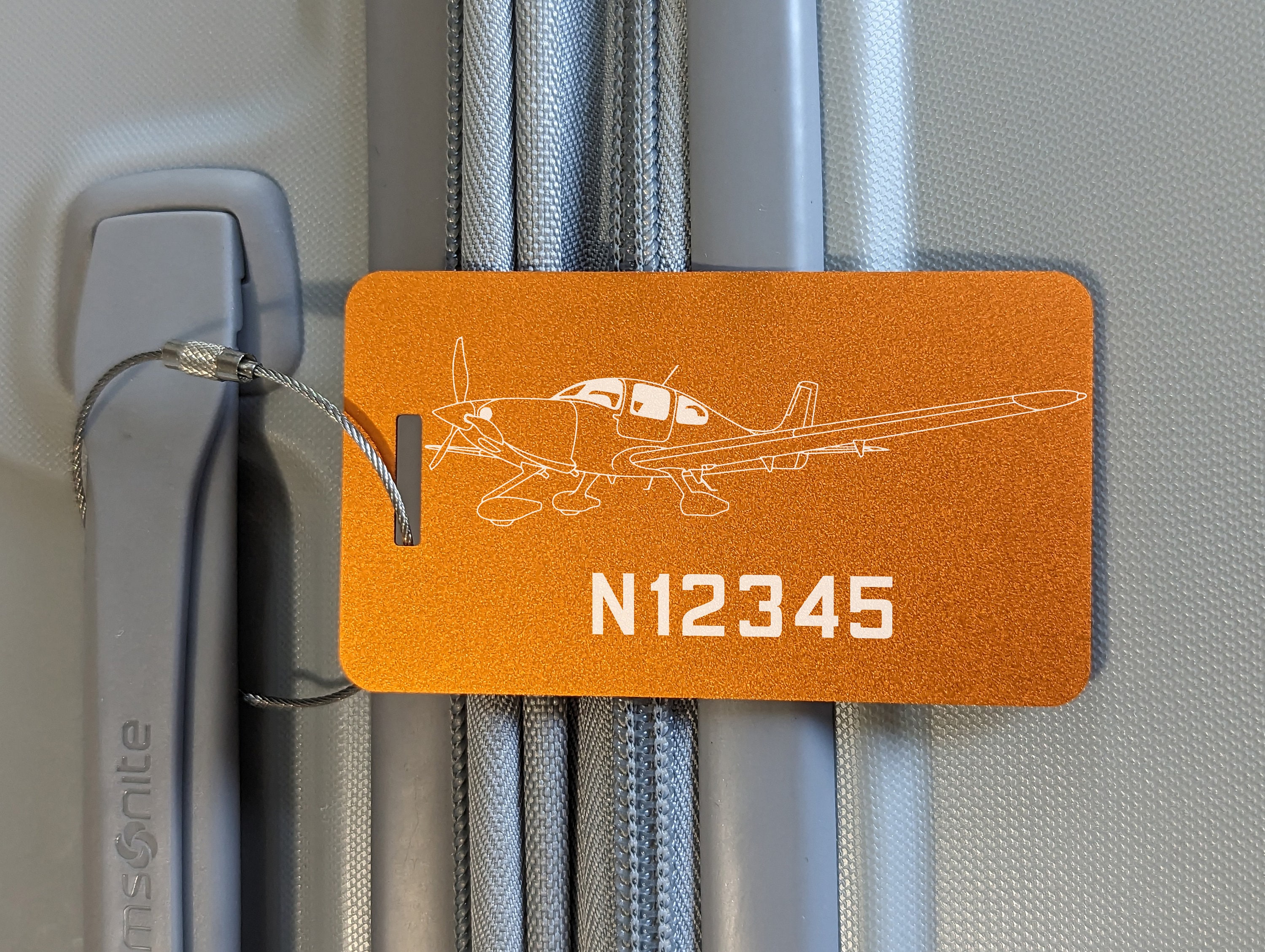 Custom Oblique View Cirrus SR22 Tag for Luggage Flight Bag Etsy