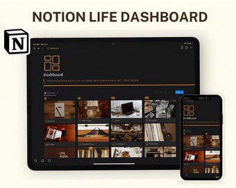 Planificador de vida minimalista Notion / Rastreador de hábitos para establecer objetivos diarios, semanales y mensuales, planificar a largo plazo y mejorar el estilo de vida.
