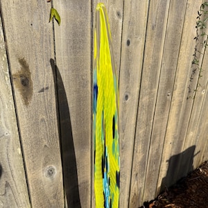 Glass yard art, glass garden art, glass garden stakes, Father and Son Glass