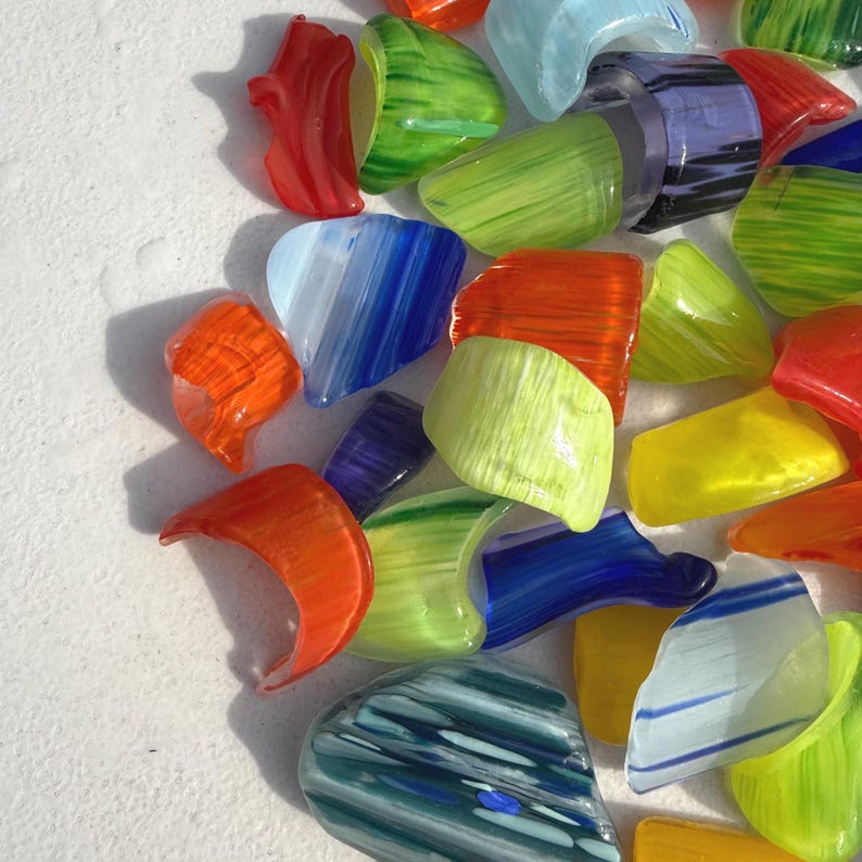 Outdoor Fountain, Tumbled Glass Rocks, Rainbow, Father and Son Glass - Etsy