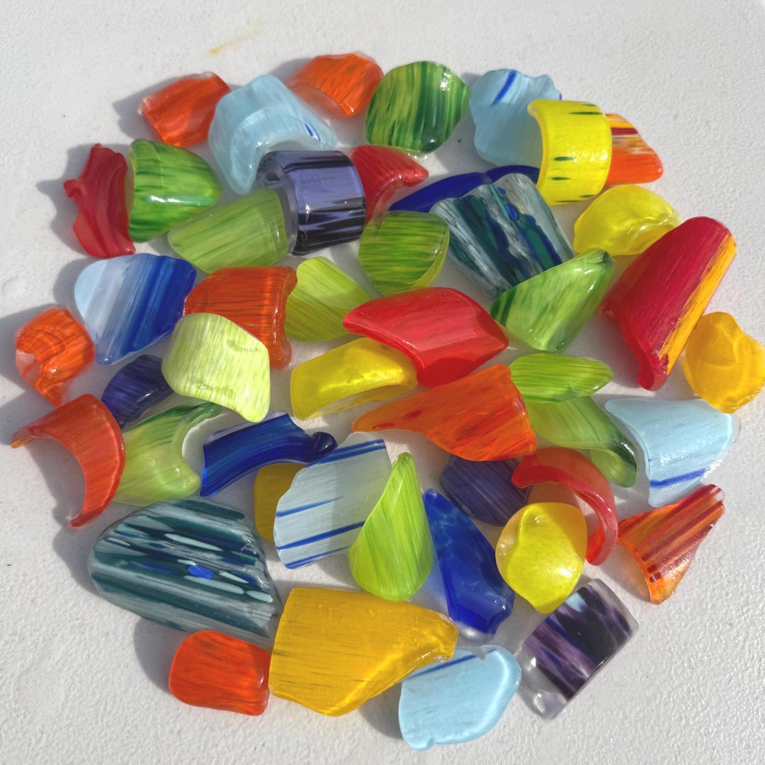 Outdoor Fountain, Tumbled Glass Rocks, Rainbow, Father and Son Glass - Etsy