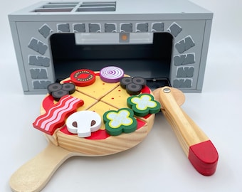 Pizza-Ofen | Pizza-Set | Kinderküche | Holz