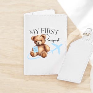 Gepersonaliseerde My First Passport-houder en bagagelabel