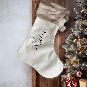 Luxury Fake Fur Personalised Stockings / Christmas Stockings / Christmas stockings matching sacks