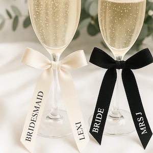 Glazen champagne Gepersonaliseerde fluiten / Bruiloft / Vrijgezellenfeest / Gala