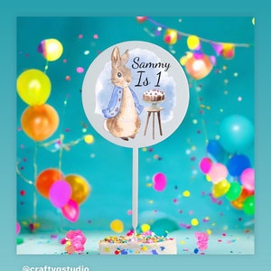 Peter Rabbit / Flopsy Rabbit Ragazzi e Ragazze / Topper per Compleanno / o Compleanno / Festa per Bambini