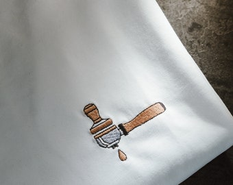 Portafilter & Tamper | Embroidered Oversized Organic Organic Cotton T-Shirt