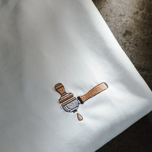 Portafilter & Tamper Embroidered organic organic cotton t-shirt image 3