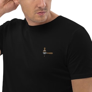 Portafilter & Tamper Embroidered organic organic cotton t-shirt Black