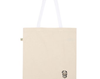 Coffee Hipster | Embroidered Organic Organic Cotton Carrying Bag