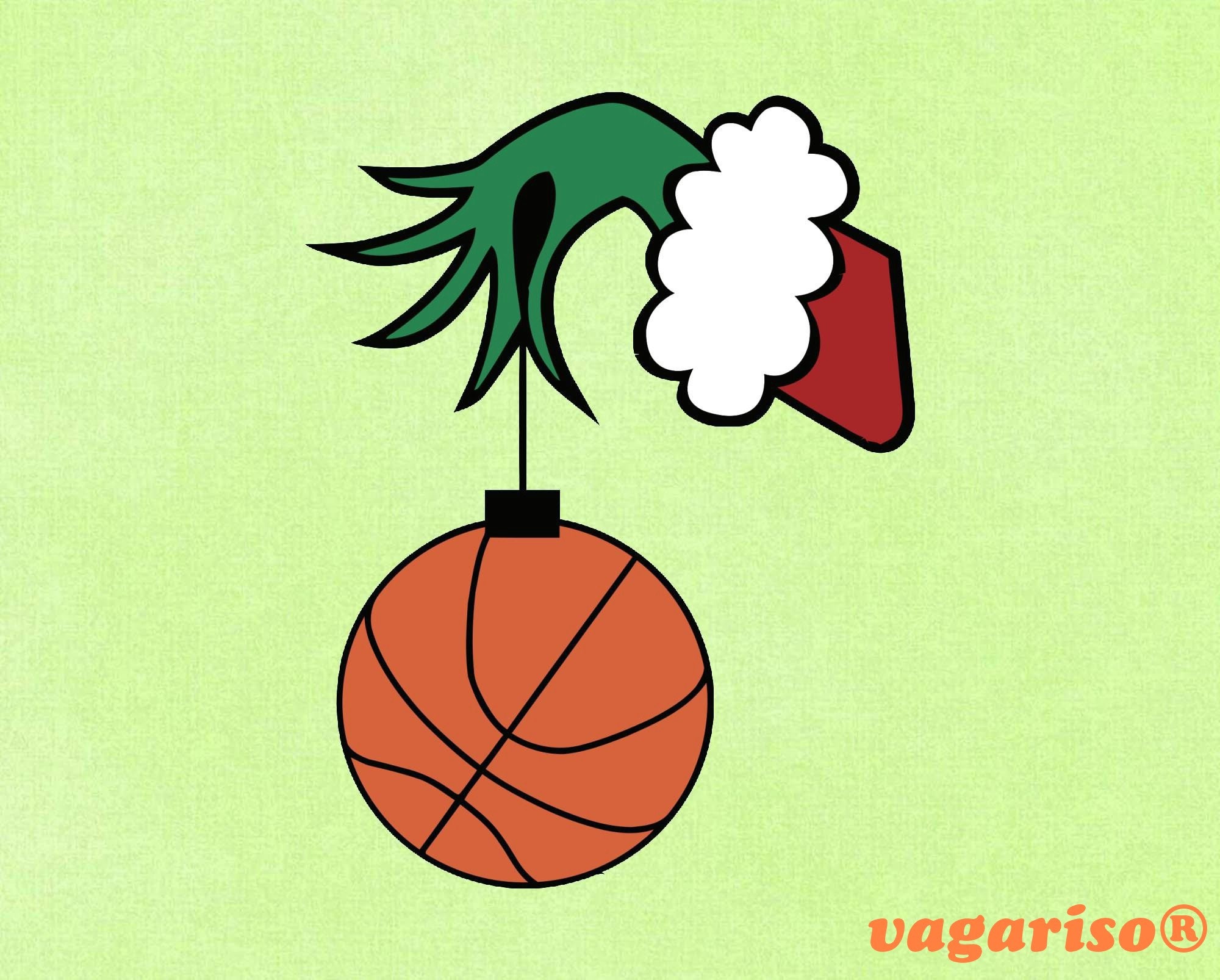 Basketball Grinch Hand Dr Seuss SVG svg dxf Cricut Etsy