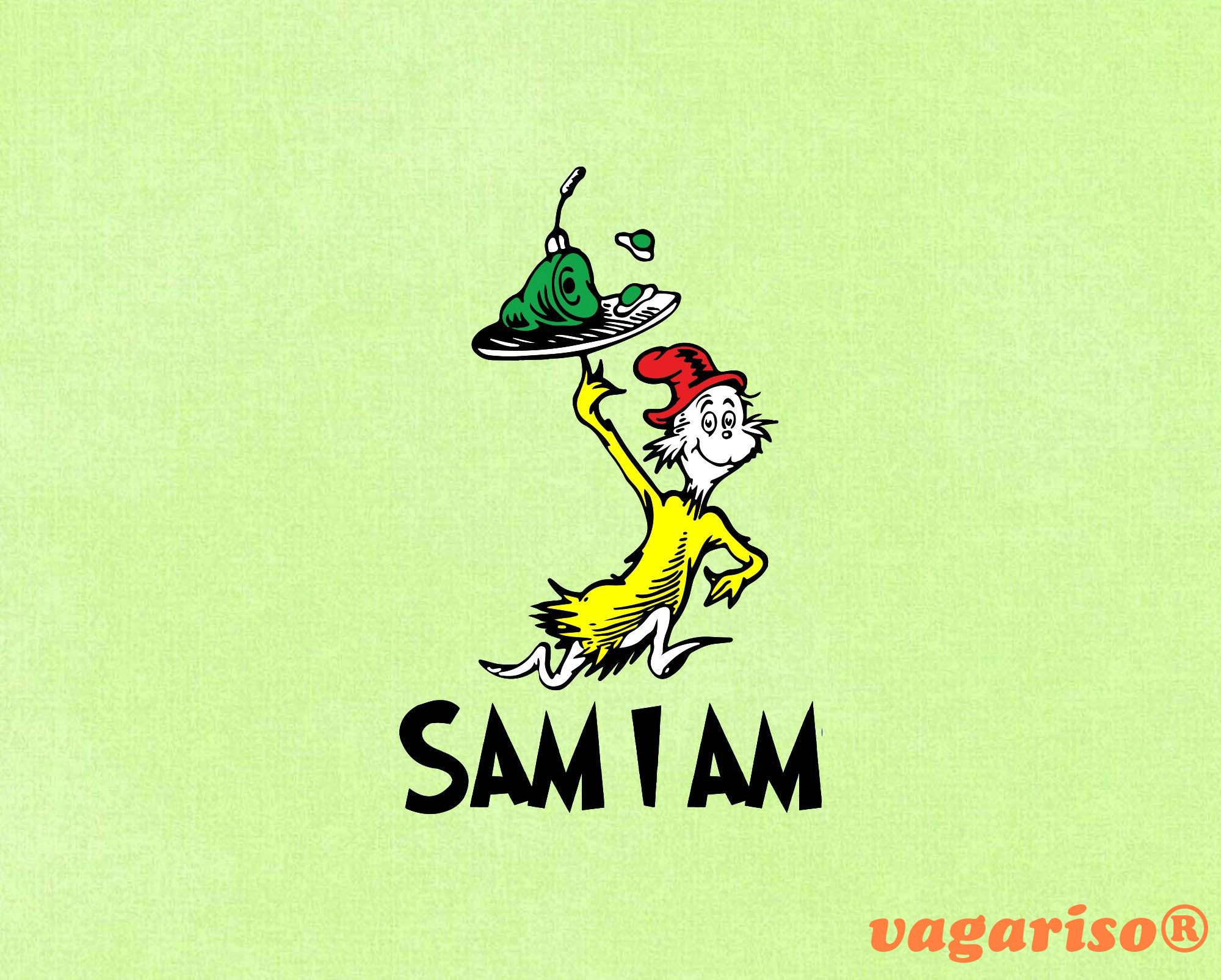 Sam I Am Green Eggs And Ham Dr Seuss SVG svg dxf Cricut Etsy
