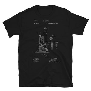 T-shirt microscope patent. Brevet microscope. Microscope Blueprint. Cadeau Unisex T-Shirt. Tailles S-3X.