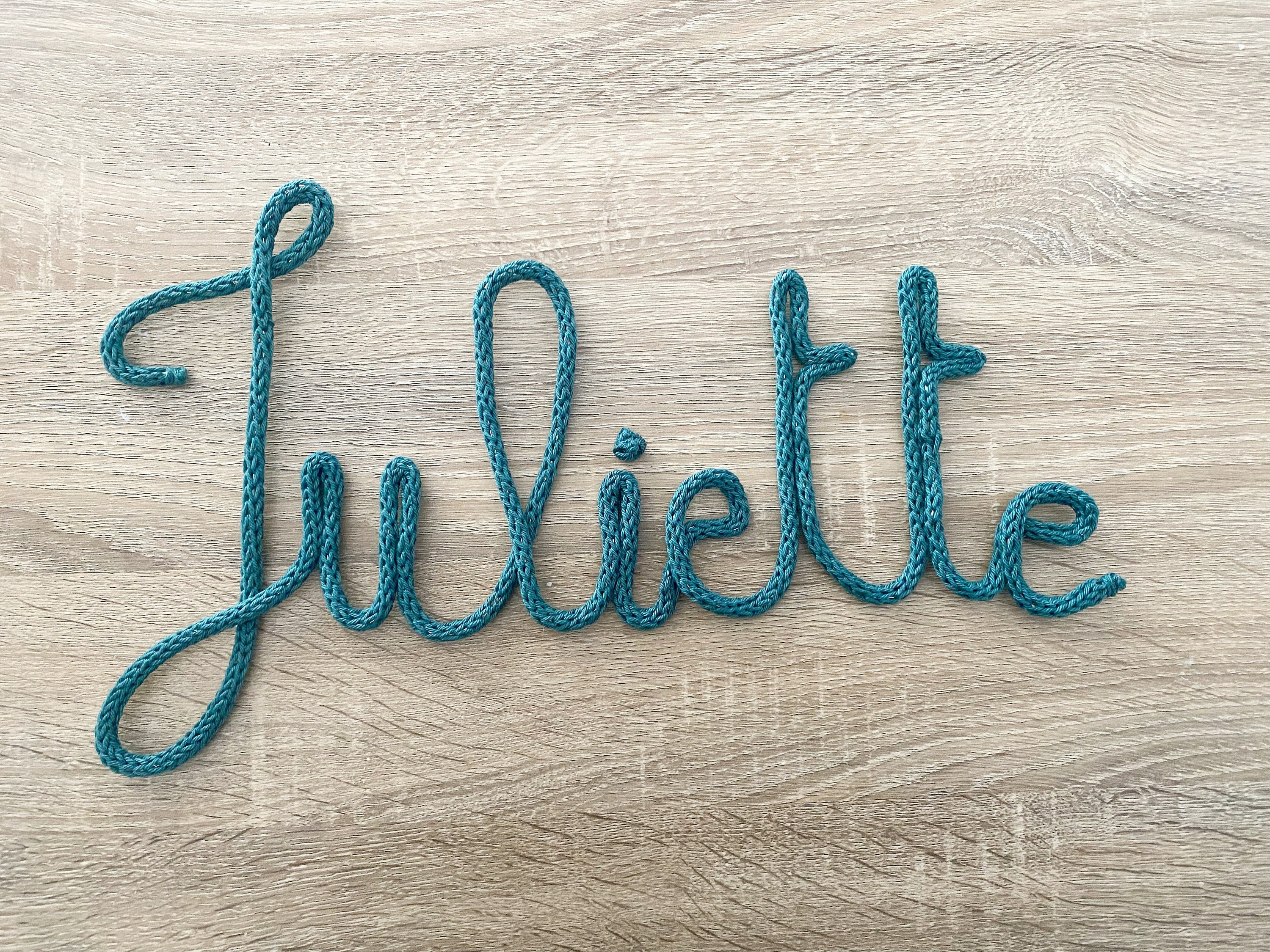 Prénom ou Mot en Tricotin