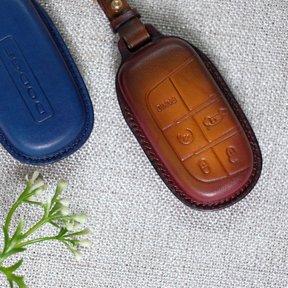 Dodge Key Fob Cover Leather Key Case Car Key Cover Car key Etsy