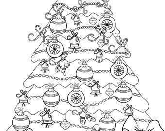 CHRISTMAS TREE-Coloring Page