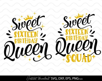 Sweet 16 Svg Etsy