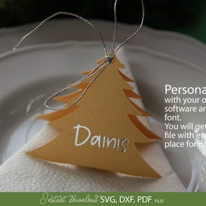 Weihnachtsbaum Tischkarte SVG Weihnachtskarte Cricut Weihnachtsbaum Tischkarte Silhouette Weihnachtskarte SVG Weihnachtsbaum Ausgeschnitten