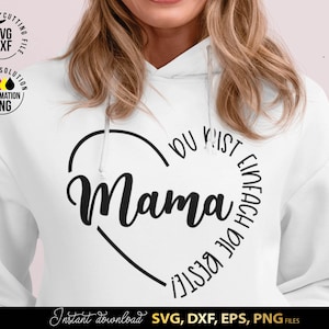 German Mama Plotter File SVG | Liebling Heart SVG | Die Beste Mama SVG | Cricut Silhouette Download Plotting Bundle | Alles Liebe Muttertag