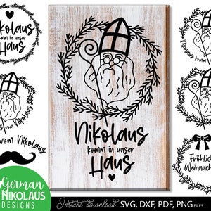 Nikolo plotter files bundle SVG PNG Saint Nicholas kleiner Gruß from St Nicholas German St Nicholas Gift Diy Nikolaus Nikolaus sackerl